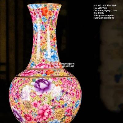 BÌNH BÁCH HOA VIỀN VÀNG